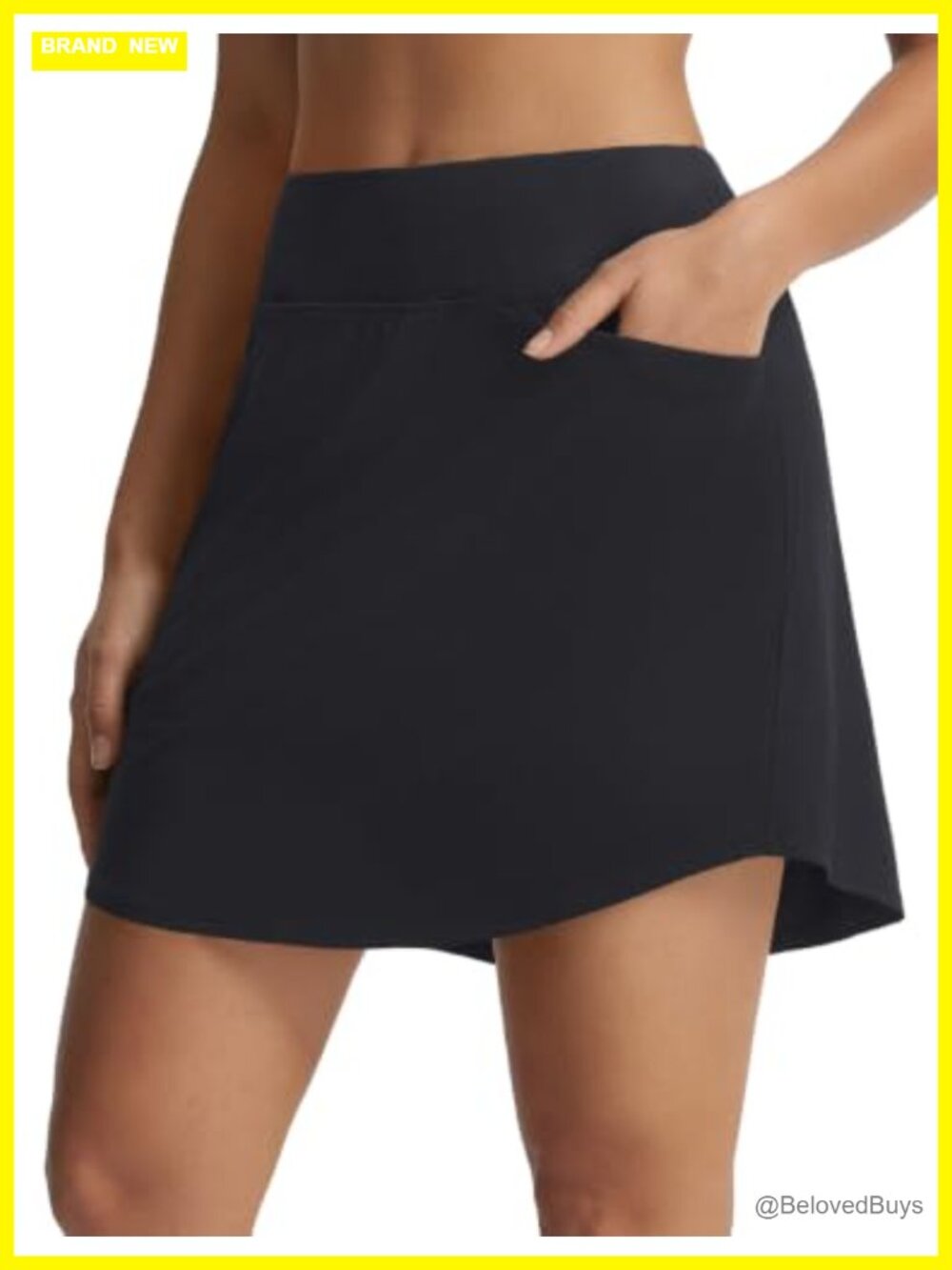 Women's 17" High Waisted Golf Skort with Pockets & Built-in Shorts